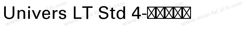 Univers LT Std 4字体转换